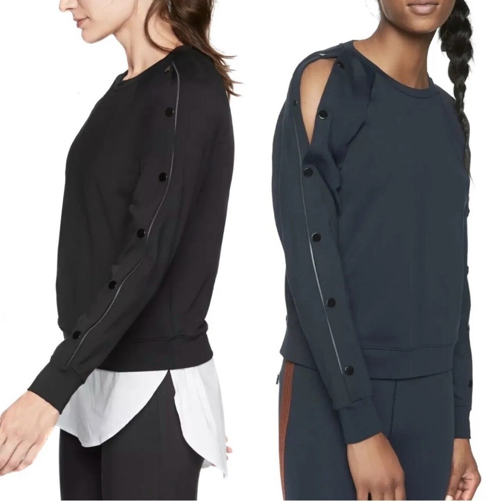 Athleta Black Snappy Sweatshirt - Picture 2 of 15